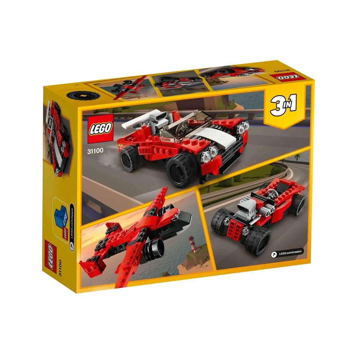 (BOX DAMAGE) LEGO Creator 3in1 Sports Car 31100 Building Kit (134 Pieces)