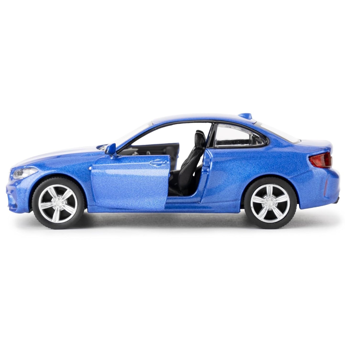 RMZ City BMW M2 1:36 Die-Cast Car Model | Pull Back & Go | Openable Doors | Blue & White Variants