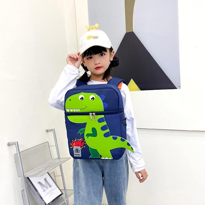 Dinosaur School Backpack 12 Inch – Kids Cute Cartoon Dino School Bag for Nursery & Preschool Children
