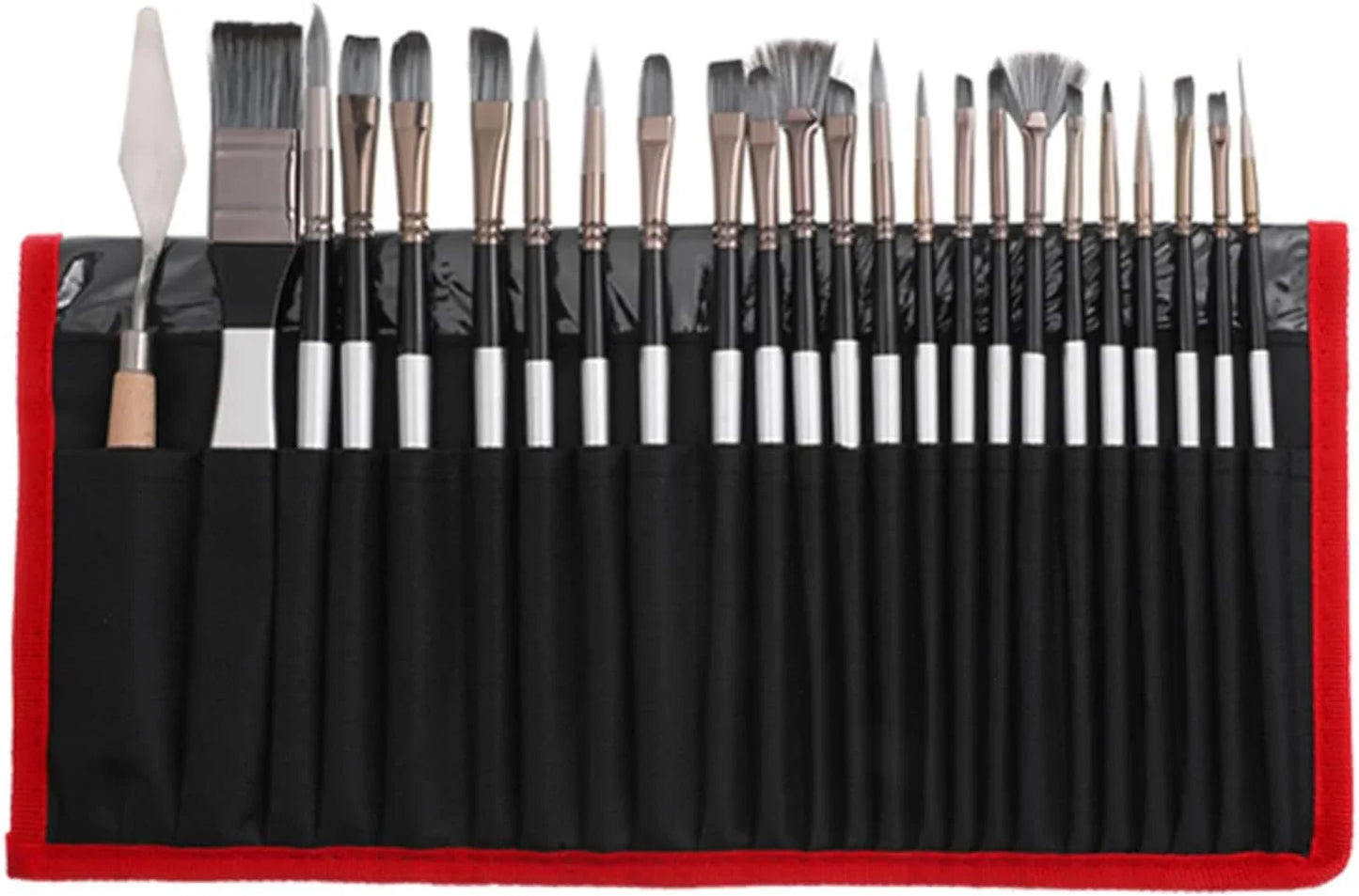 Artistry 24 Pcs Paint Brush Set, Acrylic Painting Brushes Kit with Knife Canvas Storage Bag, for Acrylic Oil Watercolor Gouache Painting Beginners - Jaiman Toys