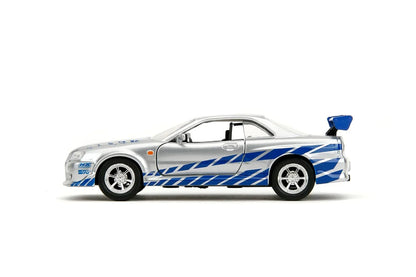Jada Fast & Furious 1:32 Scale 2002 Nissan Skyline GTR R34 – Silver Die-Cast Car
