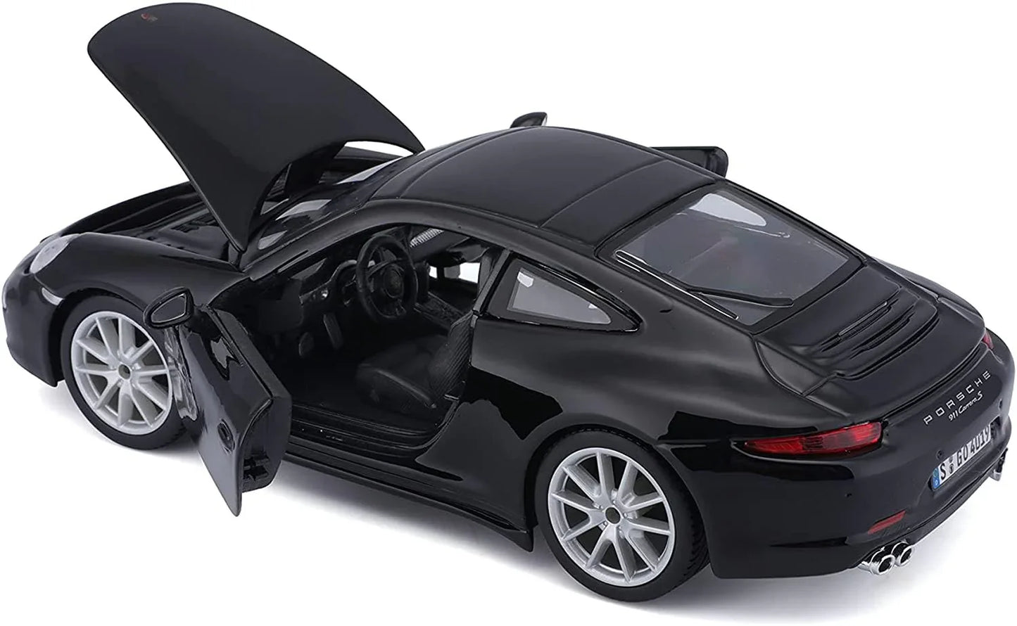 Bburago 1:24 Scale Die‑Cast Model – 2013 Porsche 911 Carrera S (991) in Black - Jaiman Toys