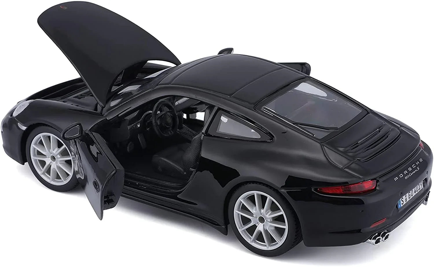 Bburago 1:24 Scale Die‑Cast Model – 2013 Porsche 911 Carrera S (991) in Black - Jaiman Toys