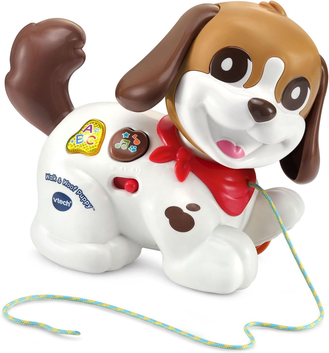 VTech Walk and Woof Puppy | Interactive Pull-Along Learning Puppy with Barking Sounds, Music, Letters & Early Learning for Toddlers