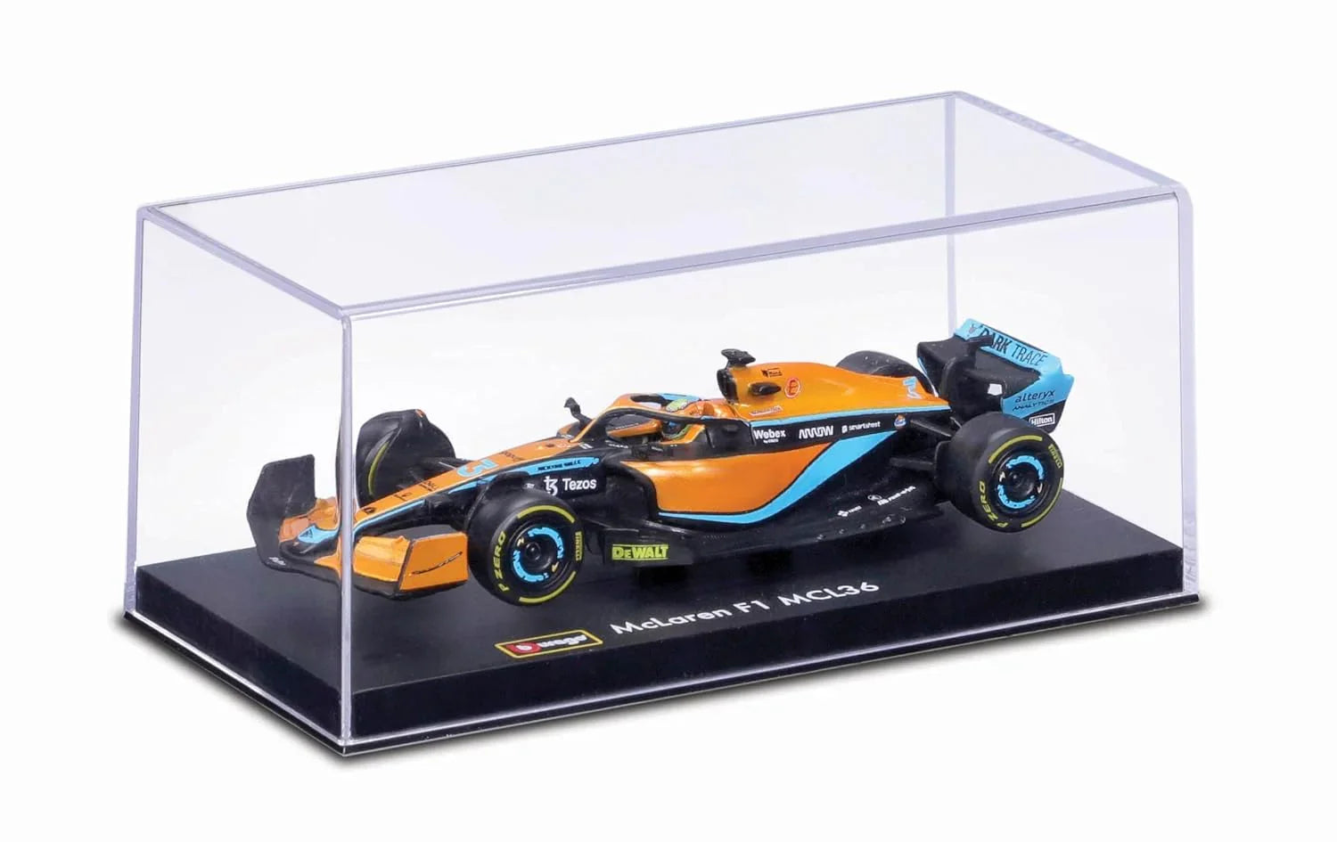 Bburago 1:43 McLaren MCL36 #3 Ricciardo 2022 – Diecast Model with Case - Jaiman Toys