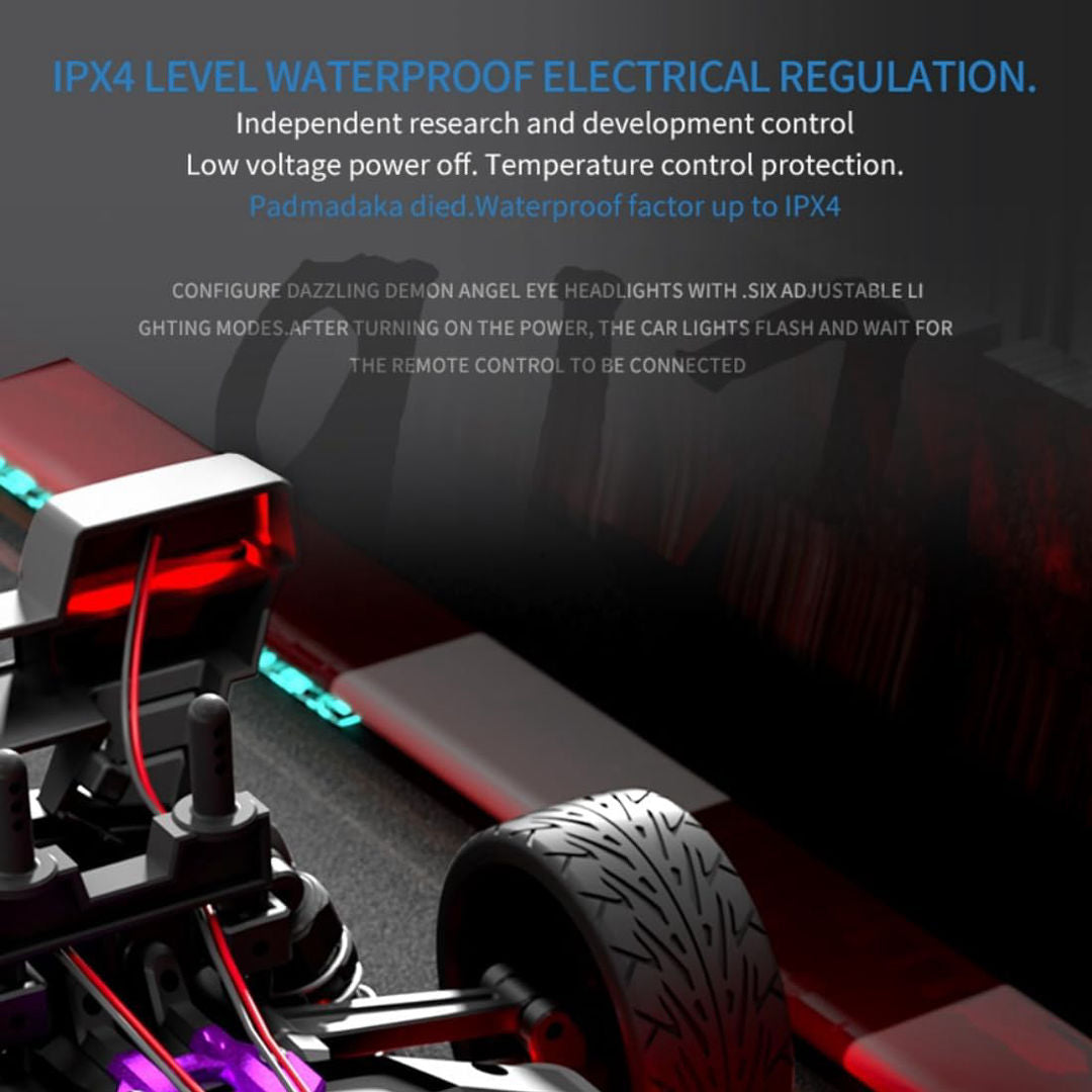 SCY 1:16 -(16307) PRO Brushless RC Car – 4WD High-Speed Racing Car | Drift| 7-Mode & LED Lights | 2.4GHz Remote | 1500mAh (Green – Pro Version)