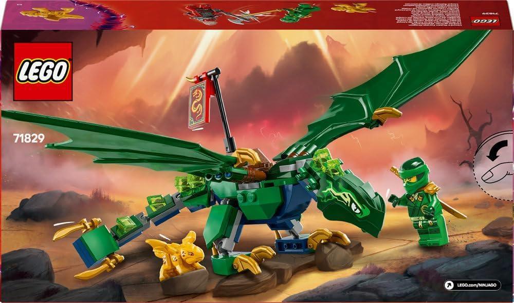 LEGO NINJAGO 71829 Lloyd’s Green Forest Dragon Figure - Building Toy with 2 Minifigures for Imaginative Play, Ninja Gift Idea for 6 Plus Year Old Boys, Girls & Dragons Rising Fans