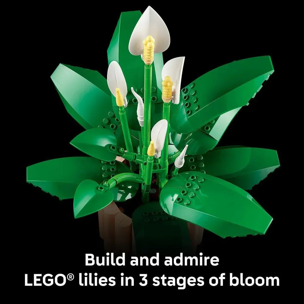 LEGO Botanicals 11504 Peace Lily - Artificial Potted Plants Set for Adults - incl. Faux White Flowers & Buds for Living Room or Bedroom Decor - DIY Gift Idea for Women - Valentine's Day Treat