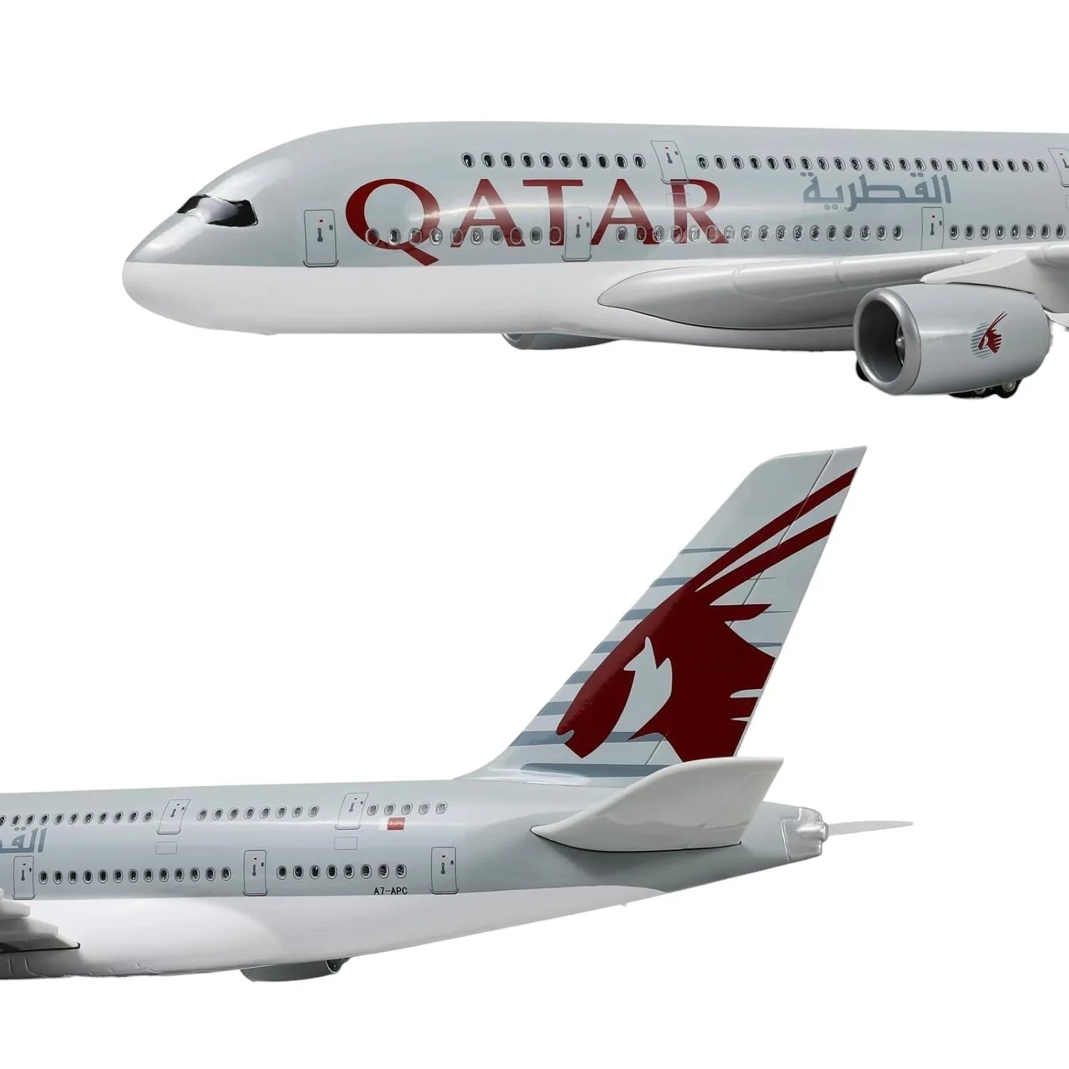 Diecast Aeroplane Display Display Model Airplane : A380 Qatar Airways 46 cm - Jaiman Toys