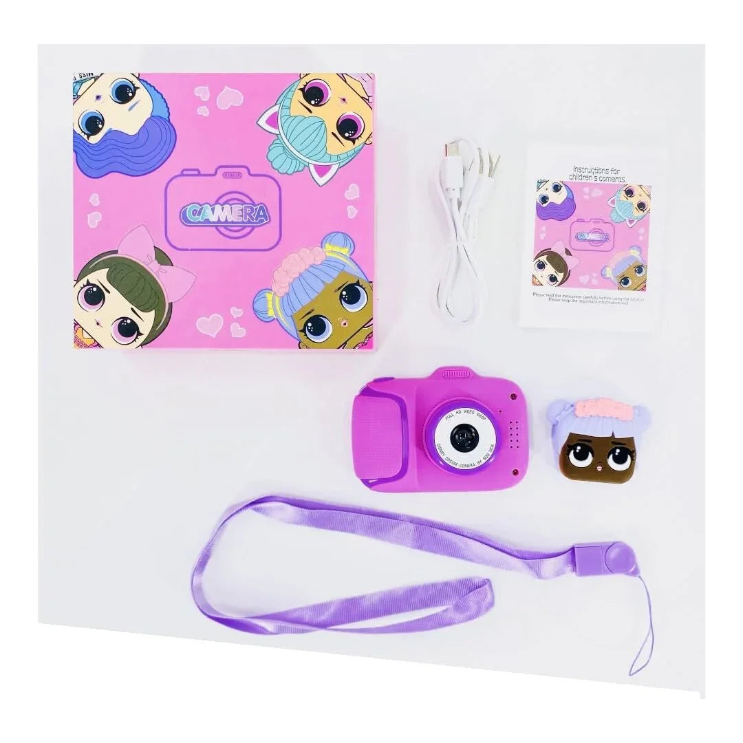 Kids Digital Camera and Video Recorder Camera with1080 Pixel with Inbuilt Games for Kids! Kids Selfie Camera, Birthday Gifts for Girls &amp; Boys Age (Purple, L*O*L) - Jaiman Toys