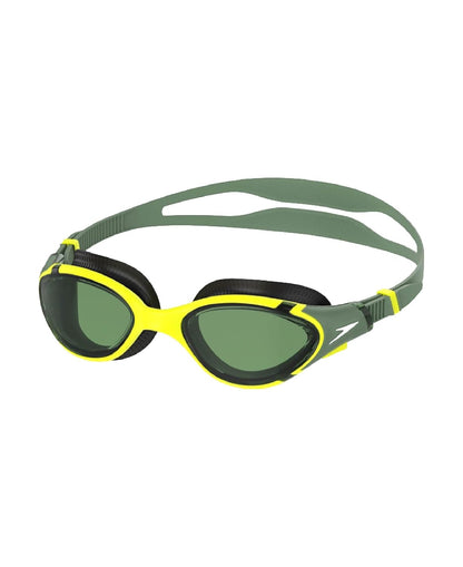 Speedo Unisex Adult Biofuse 2.0 Polarised Tint-Lens Swim Goggles - Black & Green