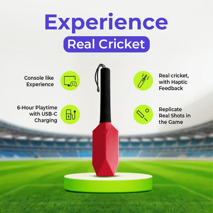 MetaShot GO Smart Cricket Bat Game | Motion Sensor Gaming Controller for TV & Mobile | Multiplayer Indoor Cricket