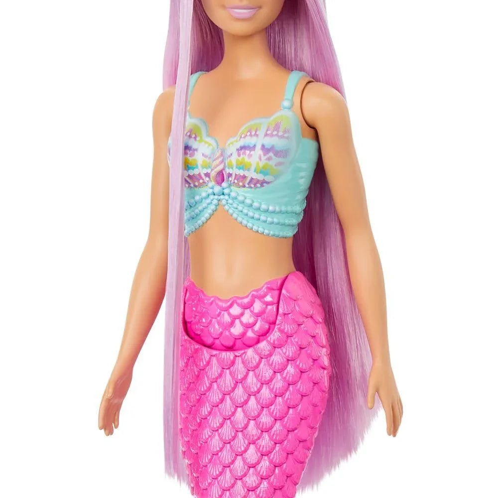 Barbie Mermaid Doll with 7-Inch-Long Pink Fantasy Hair and Colorful Accessories for Styling Play Like Headband and Barrettes - Jaiman Toys