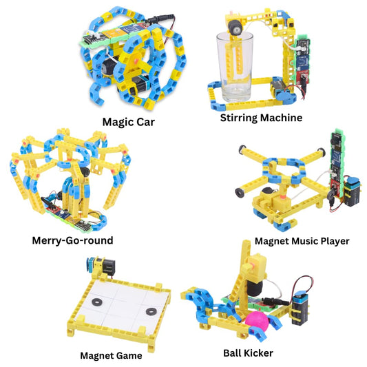 Witblox Magnobots Sensor Kit | 6-in-1 STEM Toy for Kids 8+ | 134 WitBricks & Magnetic Builds