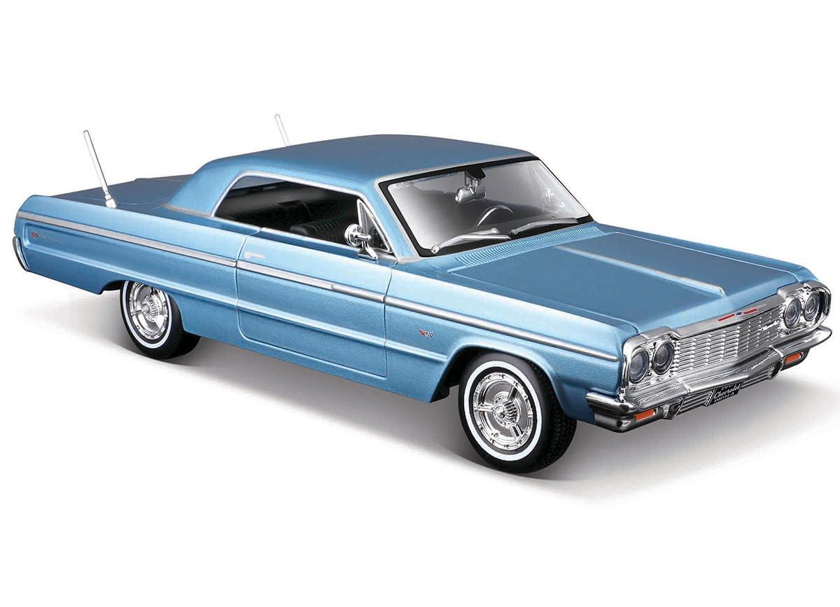 Maisto 1:24 Scale Die-Cast Model – 1964 Chevrolet Impala SS (Blue) | Classic American Muscle Car Replica - Jaiman Toys
