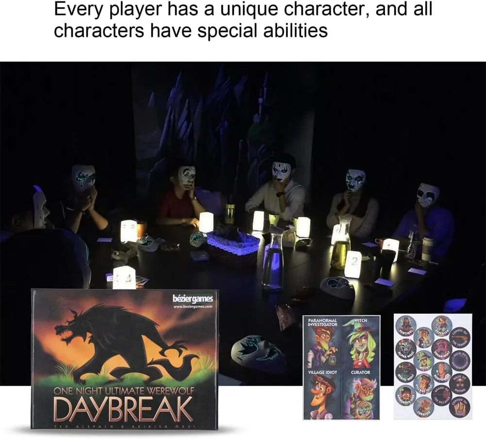 Bezier Games One Night Ultimate Werewolf Daybreak Card Game - Jaiman Toys
