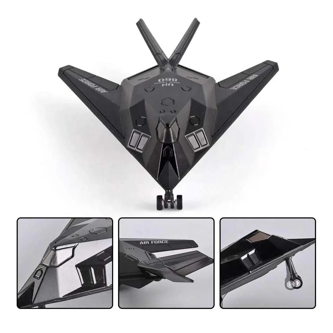 Airplane: 1:400 Scale Stealth Attack Jet Model – Premium Die-Cast Collectible Plane (V22 Type) - Jaiman Toys