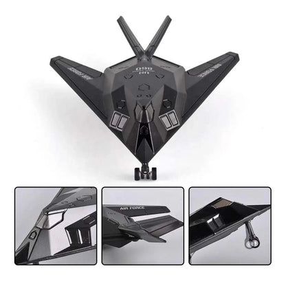 Airplane: 1:400 Scale Stealth Attack Jet Model – Premium Die-Cast Collectible Plane (V22 Type) - Jaiman Toys
