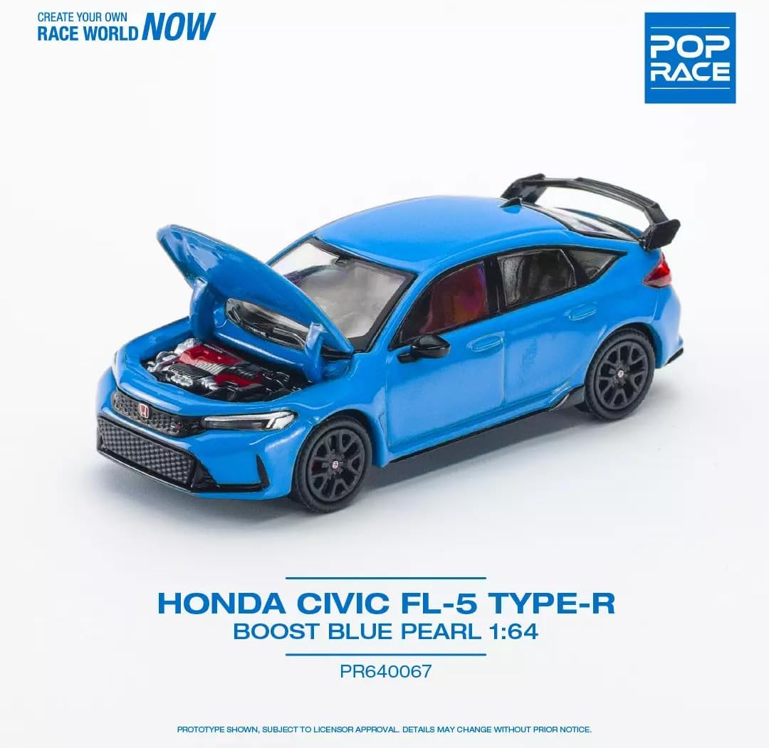 POPRACE 1/64 HONDA CIVIC FL5 BOOST BLUE PEARL