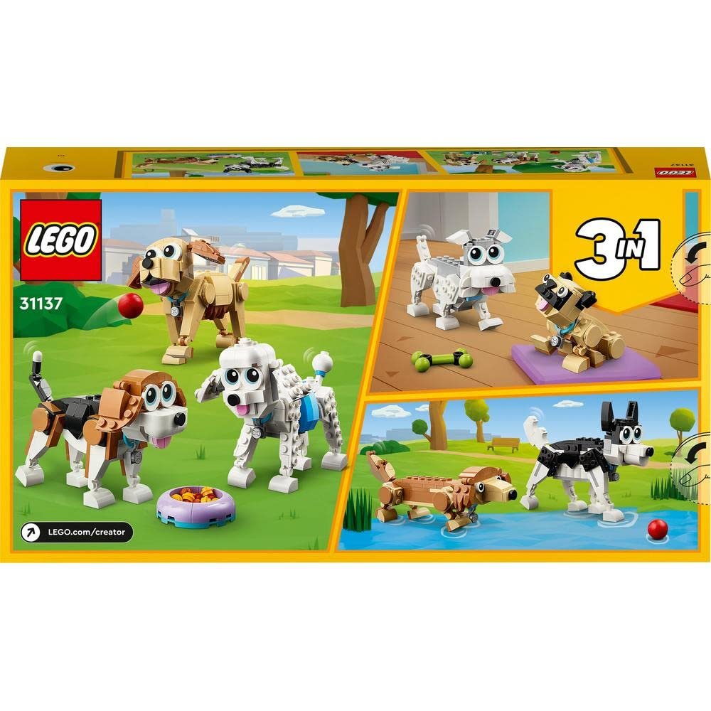 LEGO 31137 Creator Adorable Dogs Building Toy Set (475 Pieces)