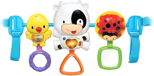 VTech Baby On-The-Moove Activity Bar with Lights, Sounds, Music & Sensory Toys | Stroller, Car Seat & Pushchair Activity Toy
