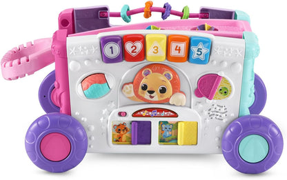 VTech Sort & Discover Activity Wagon Pink | Interactive Pull-Along Learning Walker & Shape Sorting Toy for Toddlers