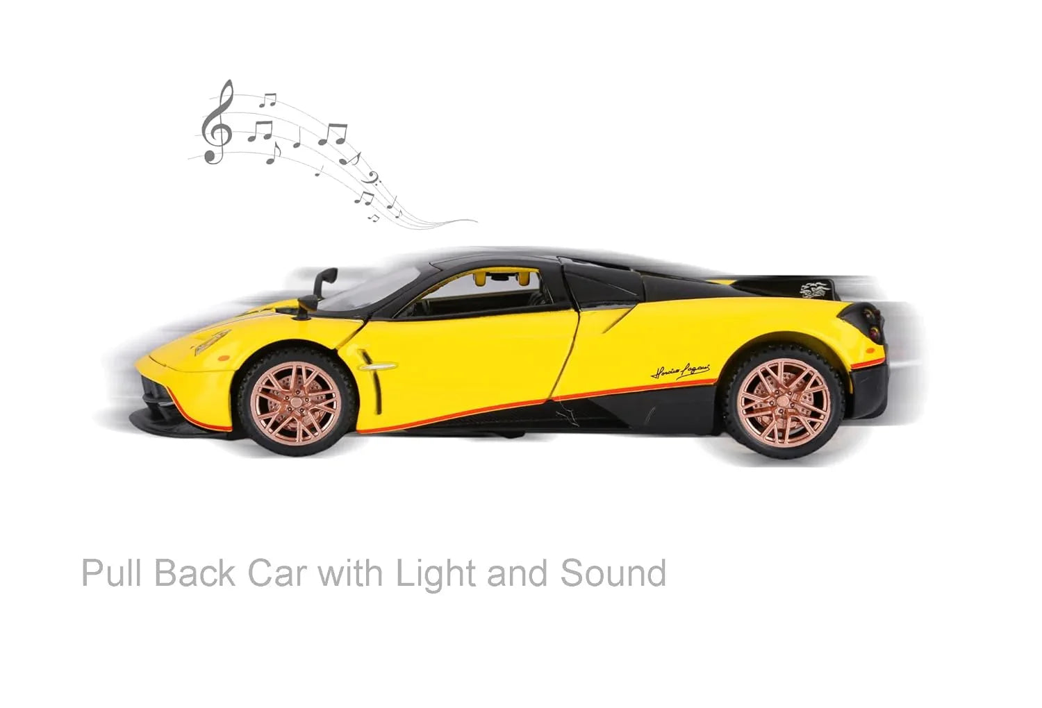 JOY JUNCTION Pagani Chinese Dragon 1:32 Scale Alloy Metal Pullback Die-Cast Car – Blue with Lights, Music & Openable Doors - Jaiman Toys