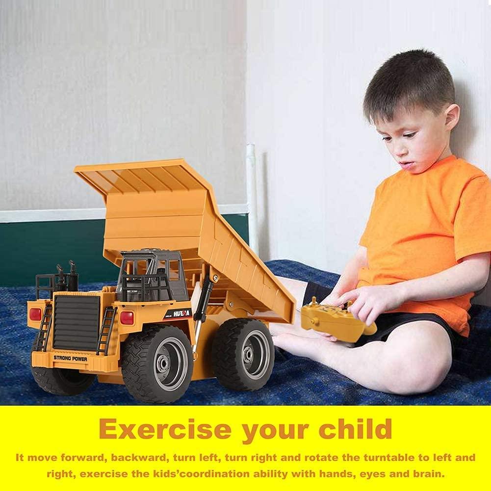 Huina 1:18 RC Dump Truck | Heavy-Duty Remote Control Construction Tipper Lorry Toy