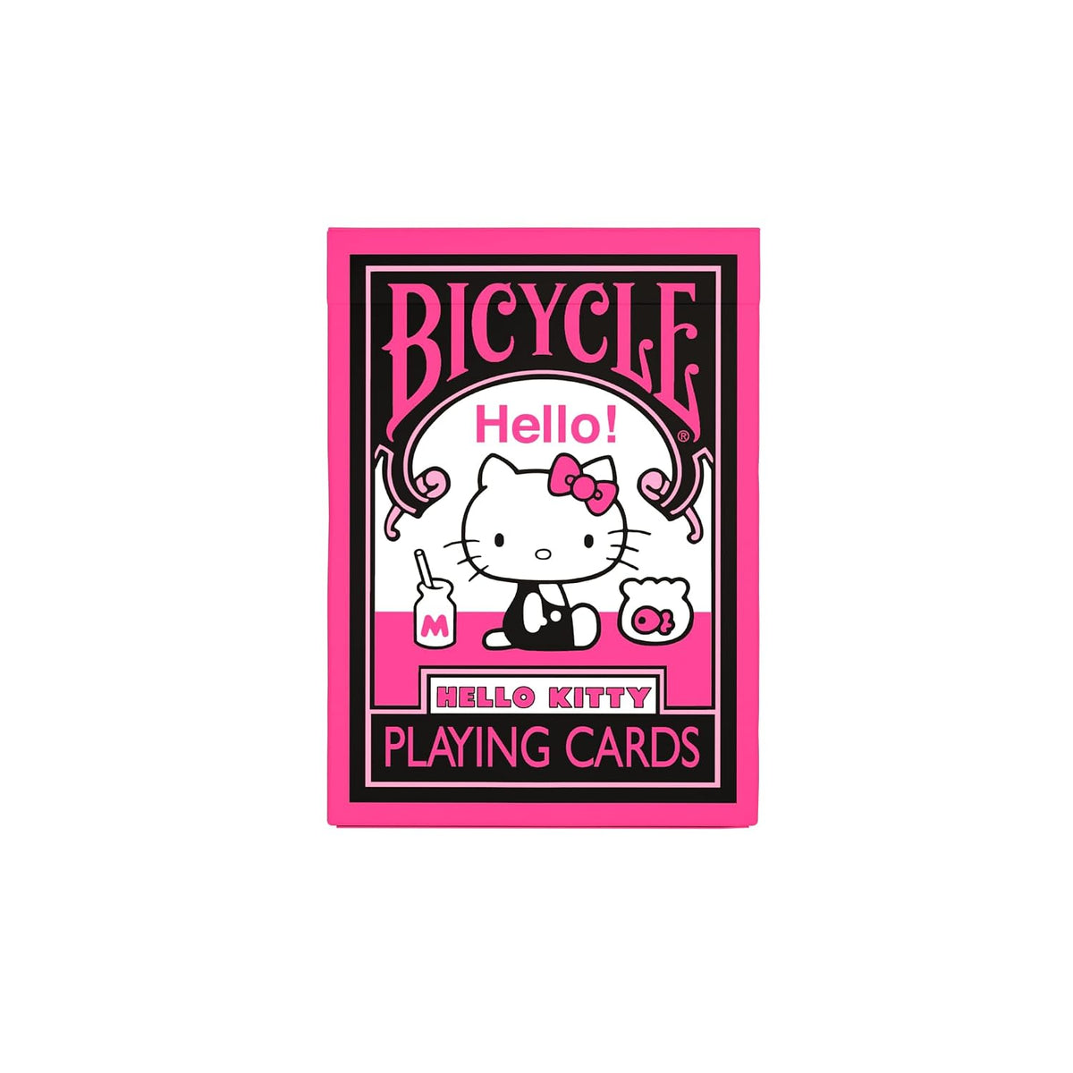 Bicycle Hello Kitty Playing Cards – Black & Pink Deck with Air-Cushion Finish