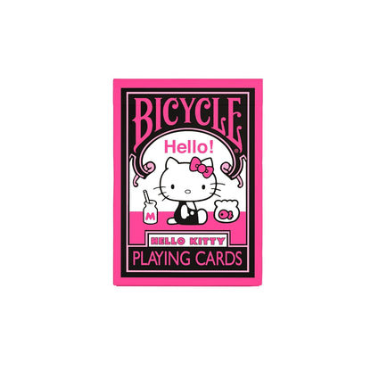 Bicycle Hello Kitty Playing Cards – Black & Pink Deck with Air-Cushion Finish