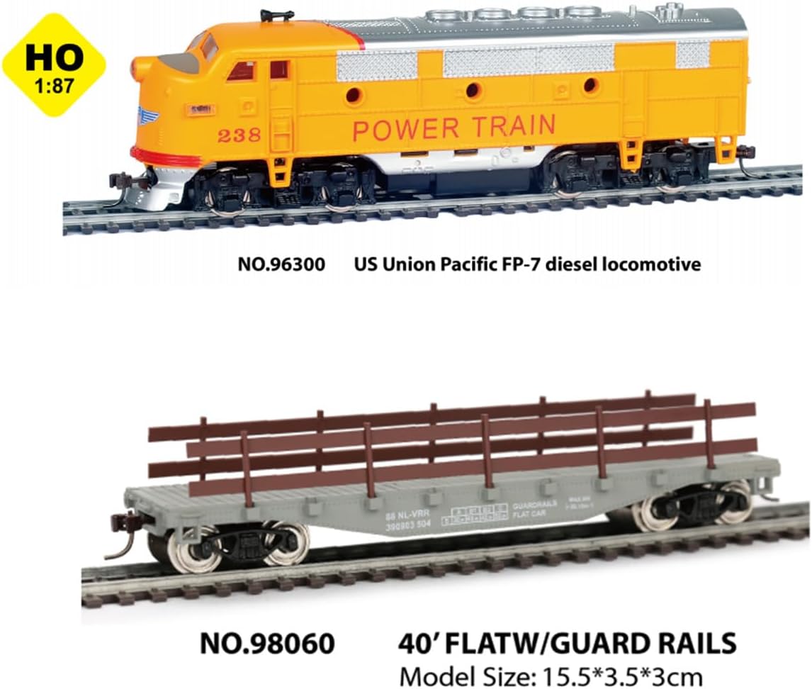HANFLY 66130 Union Pacific FP-7 Diesel HO 1:87 Electric Train Set with Metal Track