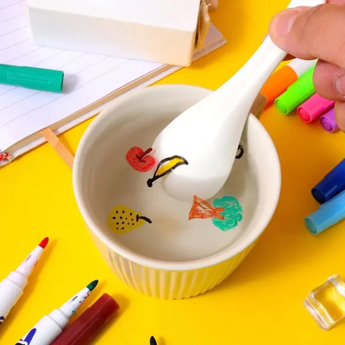 DIY Floating Whiteboard Marker With Creative Spoon (12 Colours).