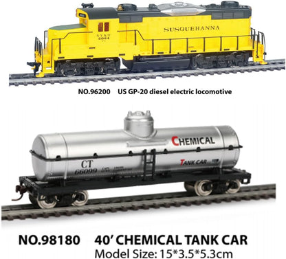 HANFLY 66150 US UP-20 Diesel Locomotive HO 1:87 Electric Train Set with Metal Track