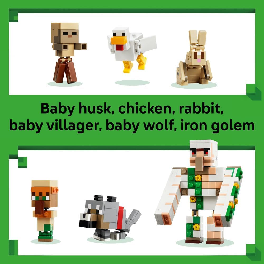 LEGO 21592 Minecraft Chicken Jockey Desert Attack Building Set | 428 Pieces | Interactive Minecraft Adventure Toy