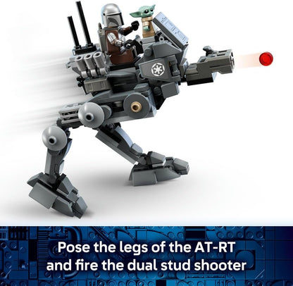 LEGO 75444 Star Wars AT-RT Attack Toy - Model Kit w/Imperial Walker, Tower, The Mandalorian Minifigure & Grogu Figure - Birthday Gift for 7+