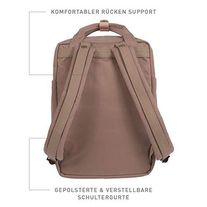 Doughnut Macaroon Multicolor 16L Backpack – Lightweight, Water-Resistant Daypack for School, College, Travel & Daily Use (For Women & Girls) - Jaiman Toys