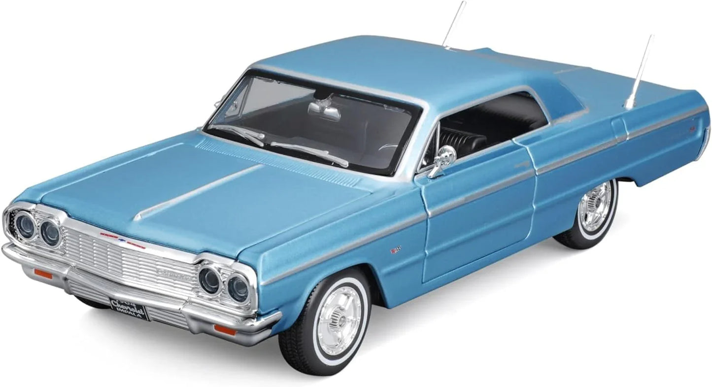Maisto 1:24 Scale Die-Cast Model – 1964 Chevrolet Impala SS (Blue) | Classic American Muscle Car Replica - Jaiman Toys