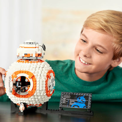 LEGO Star Wars 75187 BB-8 Astromech Droid Building Set with Rotating Head, Opening Hatch & Display Stand – 1106 Pieces Collectible Model for Kids & Star Wars Fans