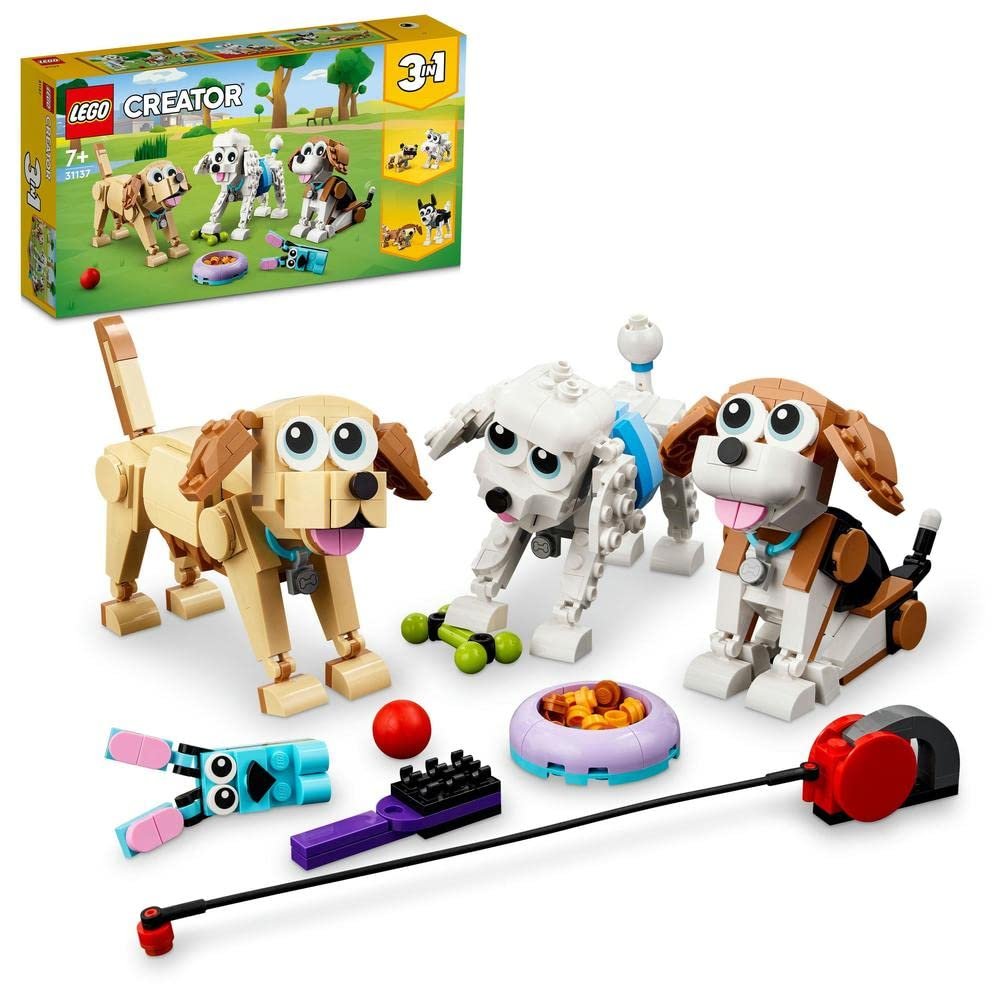 LEGO 31137 Creator Adorable Dogs Building Toy Set (475 Pieces)