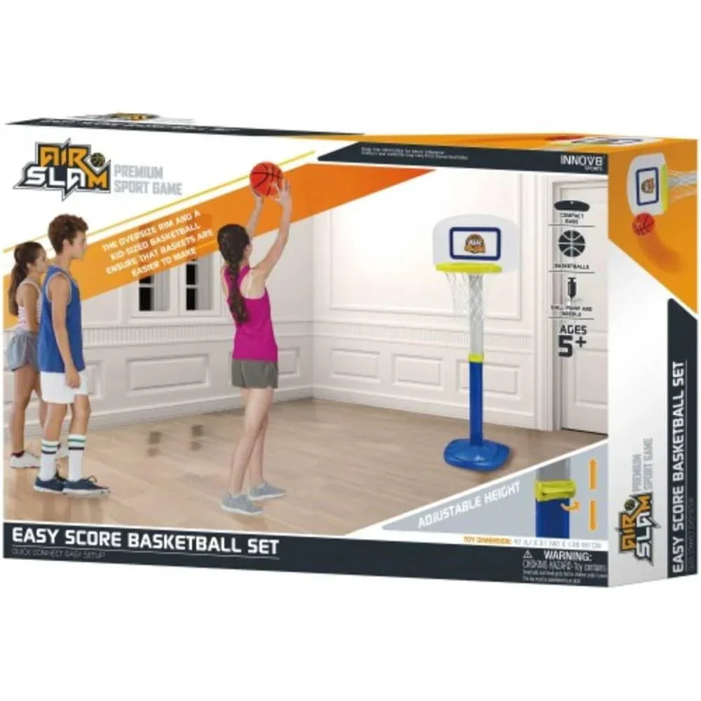 Innov8 Easy Score Basketball Set, Adjustable Height, Oversized Rim for Kids, Weather-Resistant, Durable - Jaiman Toys