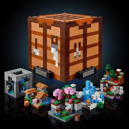 LEGO Minecraft Workbench 15th Anniversary Game Adventure Set 12 Biomes 8 Microfigures Surprises Gift Idea for Adult Fans 21265