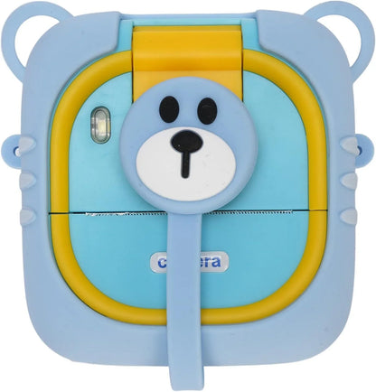 Instant Print Kids Camera – 48MP 1080P Digital Video Toy with Rotating Lens