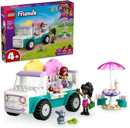 LEGO Friends 42644 Heartlake City Ice Cream Van Toy, Pretend-Play Food Set, Building Kit for Preschool Kids, Creative Role Play for Girls and Boys and Aged 4 and Over, 2 Minidolls and a Bunny Figure
