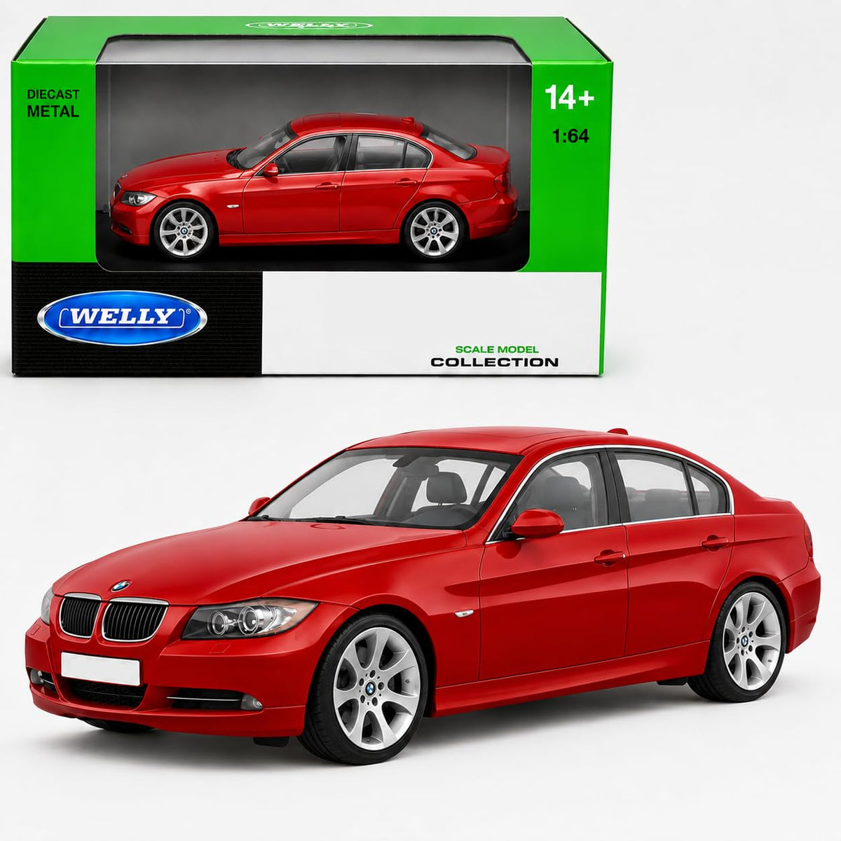 Welly 1:64 BMW 330i Red