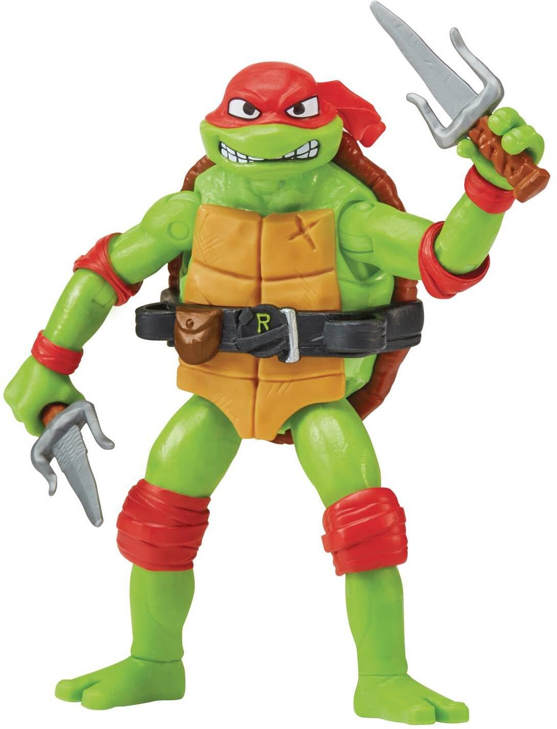 Teenage Mutant Ninja Turtles Mutant Mayhem Raphael Action Figure | 4.6 Inch TMNT Collectible with Accessories