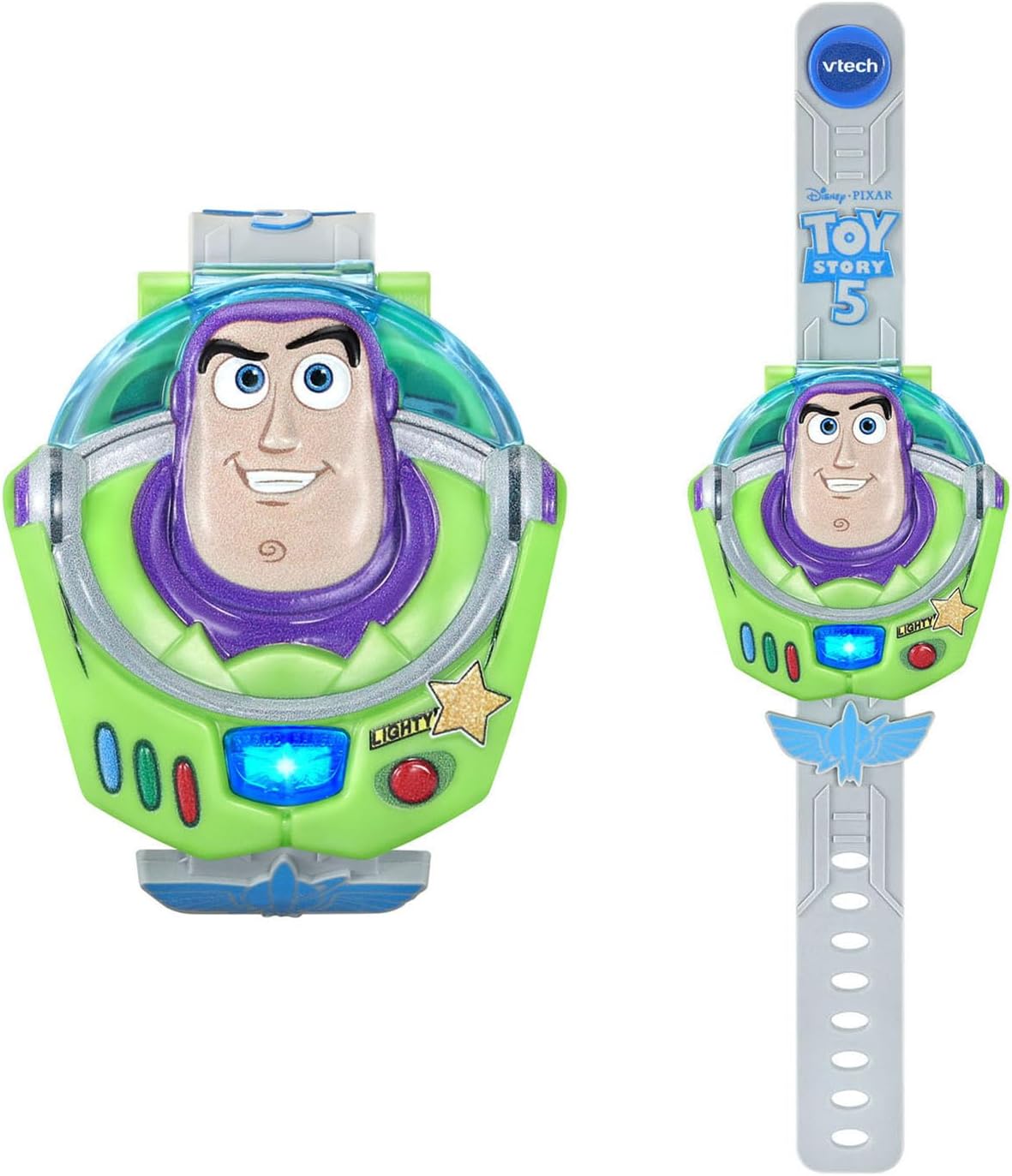 VTech Disney Pixar Toy Story 5 Buzz Lightyear Learning Watch | Interactive Educational Kids Watch with Games, Clock, Timer & Buzz Lightyear Voice