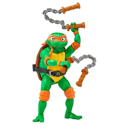 Teenage Mutant Ninja Turtles Mutant Mayhem Michelangelo Action Figure | 4.25 Inch TMNT Collectible with Nunchaku Accessories