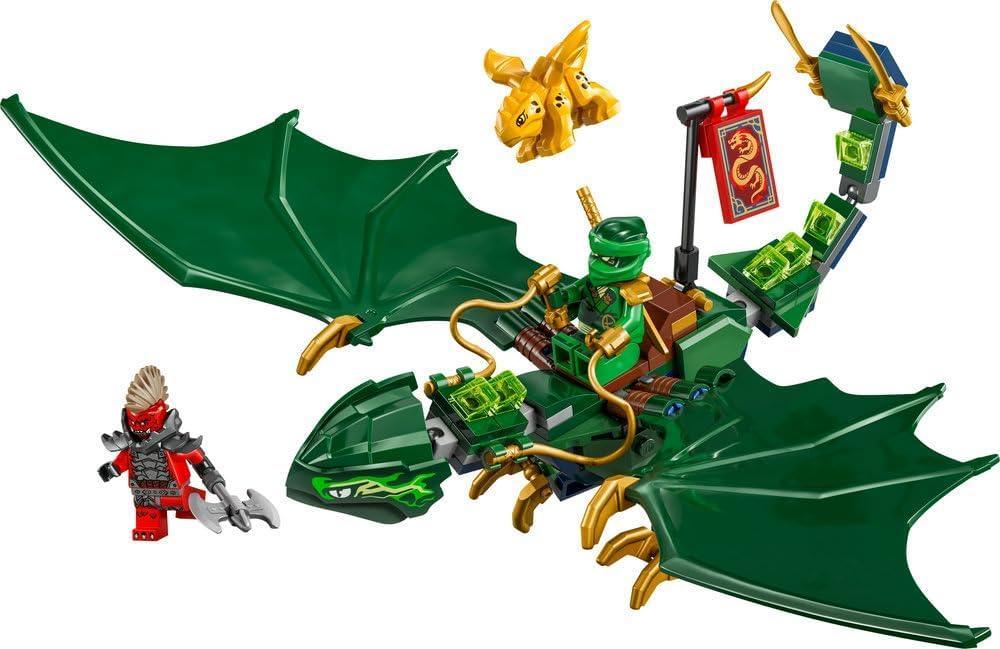 LEGO NINJAGO 71829 Lloyd’s Green Forest Dragon Figure - Building Toy with 2 Minifigures for Imaginative Play, Ninja Gift Idea for 6 Plus Year Old Boys, Girls & Dragons Rising Fans