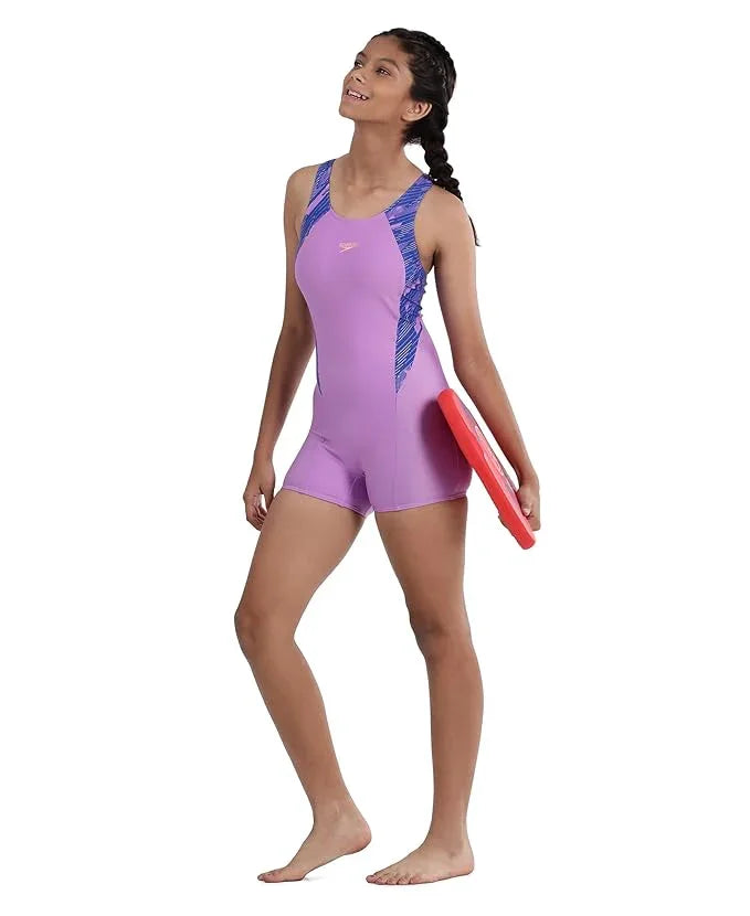 Speedo Girl's Recycled Hyperboom Muscleback Legsuit – Sustainable Swimwear - Jaiman Toys