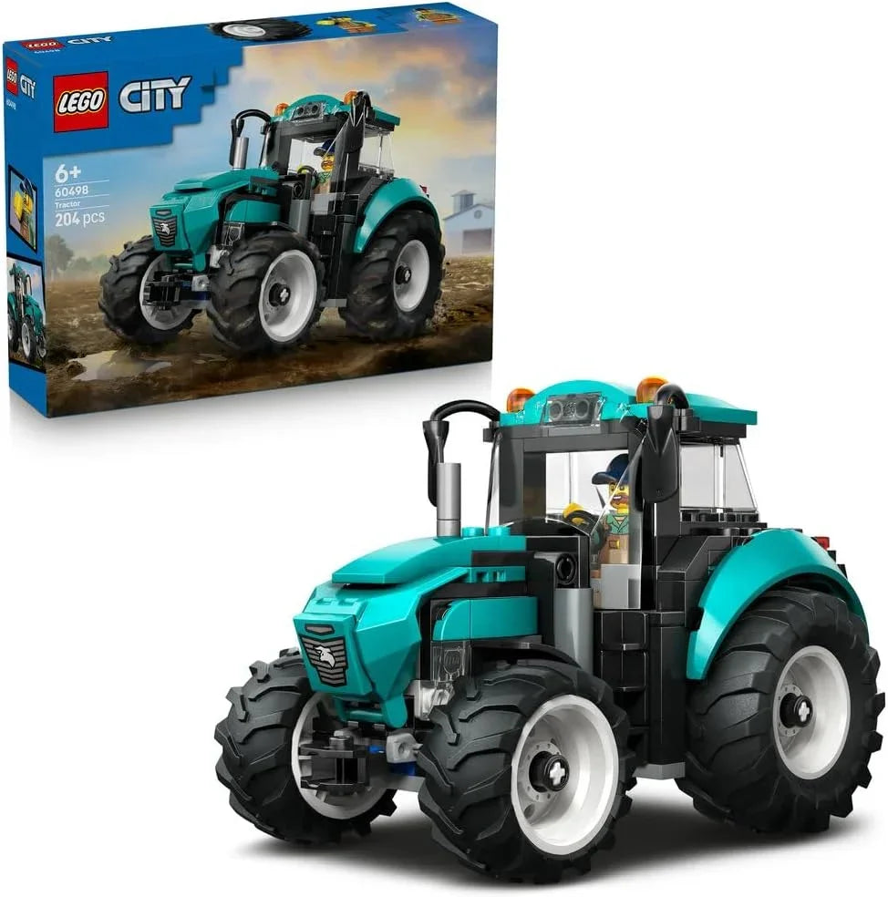 LEGO 60498 City Tractor Toy - Farm Vehicle Model Building Kit with a Farmer Minifigure - Birthday Gift Idea for 6+ Year Old Boys and Engineering Fans